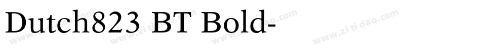 Dutch823 BT Bold字体转换